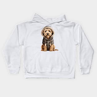 Winter Soft Coated Wheaten Terrier Dog Kids Hoodie